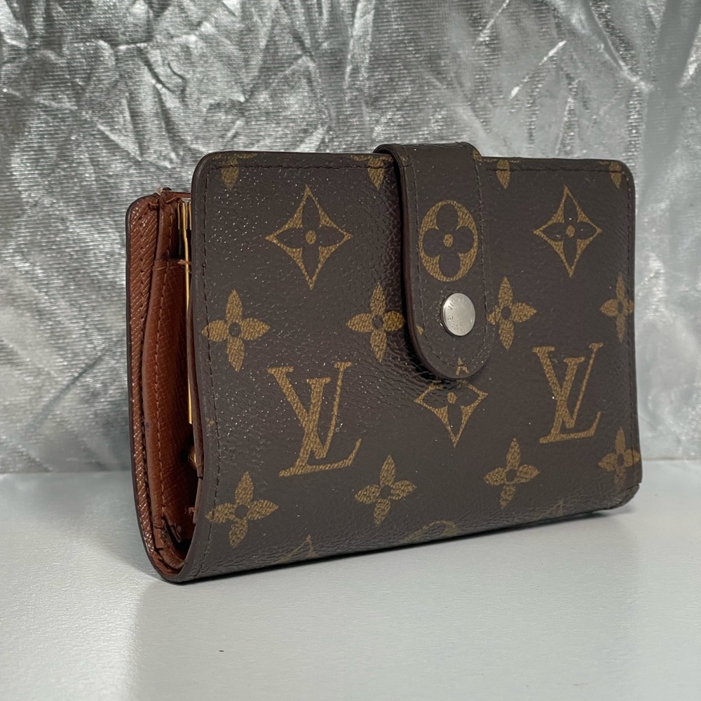 For Trade- Auth Vintage 1998 LOUIS VUITTON Viennois Kisslock Wallet Coin Pouch - Picture 2 of 16